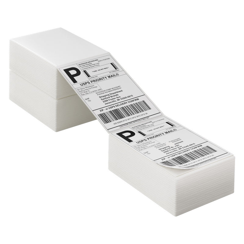 Direct Thermal Label Paper 1500 Sheets Barcode Shipping Sticker