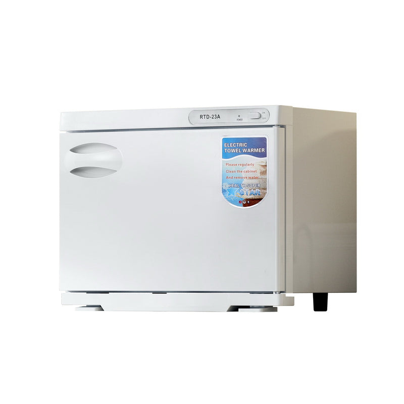Devanti 23L Towel Warmer UV Steriliser Cabinet White Spa Salon