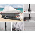 Seamanship Boat Cover 21-23ft Trailerable 600D Heavy Duty Grey