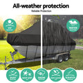 Seamanship Boat Cover 25-27ft Trailerable 600D Heavy Duty Black