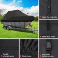 Seamanship Boat Cover 25-27ft Trailerable 600D Heavy Duty Black