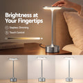 Artiss Silver Touch Table Lamp, Warm to Cool White LED, Dimmable 3000-6000K 24 LEDs, Type-C