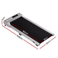 Everfit 3 in 1 Walking Pad Treadmill 12% Incline Under Desk Treadmills for Home Gym With 38cm Wide Belt Silver