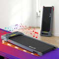 Everfit Electric Treadmill 380mm Grey Incline Under Desk Walking Pad