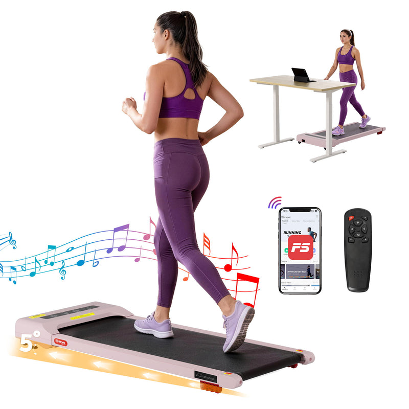 Everfit Electric Treadmill Incline Walking Pad 380mm Pink Home