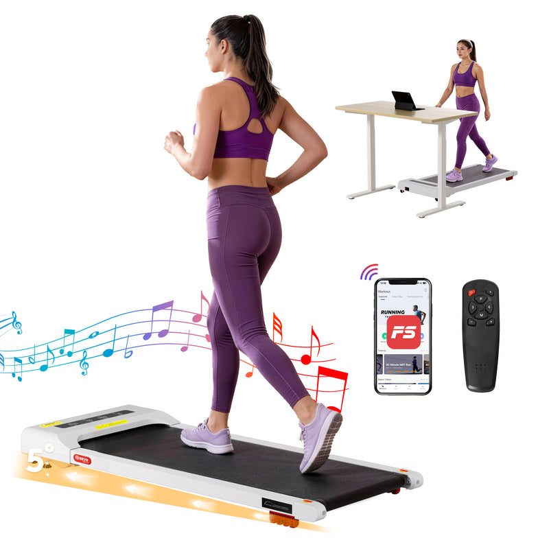 Everfit Electric Treadmill Walking Pad 380mm Incline White Home Gym