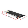 Everfit Electric Treadmill Walking Pad 380mm Incline White Home Gym