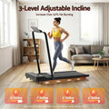 Everfit Electric Treadmill Walking Pad 380mm Incline Black