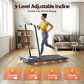 Everfit Electric Treadmill Walking Pad 380mm Incline Grey