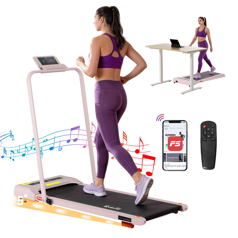 Everfit Electric Treadmill Walking Pad Incline 380mm Pink
