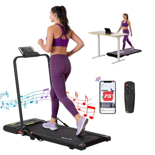 Everfit Electric Treadmill Walking Pad Under Desk 400mm Black