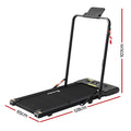 Everfit Electric Treadmill Walking Pad Under Desk 400mm Black
