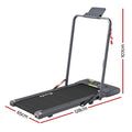 Everfit 2 in 1 Treadmill Electric Walking Pad Under Desk Home Gym Fitness 400mm Grey