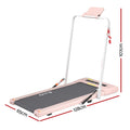 Everfit 2 in 1 Treadmill Electric Walking Pad Under Desk Home Gym Fitness 400mm Pink