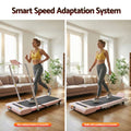Everfit 2 in 1 Treadmill Electric Walking Pad Under Desk Home Gym Fitness 400mm Pink
