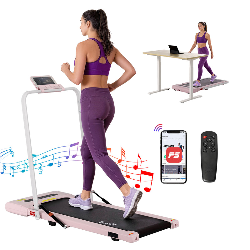 Everfit Electric Walking Pad Treadmill 400mm Pink Under Desk Home