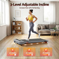 Everfit Electric Treadmill Incline Walking Pad Under Desk Grey