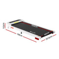 Everfit Electric Treadmill Walking Pad Incline Under Desk White