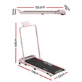 Everfit 3 in 1 Walking Pad Treadmill 12% Incline Foldable Under Desk Treadmills for Home Gym With 40cm Wide Belt Pink