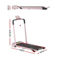 Everfit 3 in 1 Treadmill Electric Walking Pad with Incline Foldable for Home Gym Pink