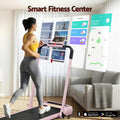 Everfit Electric Treadmill Foldable Incline Walking Pad Pink Home