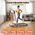 Everfit Electric Treadmill Foldable Incline Walking Pad Pink Home