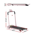 Everfit Electric Treadmill Foldable Incline Walking Pad Pink Home