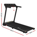 Everfit Electric Treadmill 450mm Foldable Home Gym Fitness Black