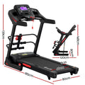 Everfit Electric Treadmill 480mm Home Gym Fitness Machine w/ Sit Up Bar