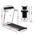 Everfit Electric Treadmill Foldable Home Gym Fitness 450mm White