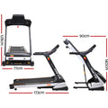 Everfit Electric Treadmill Auto Incline 480mm Home Gym Fitness