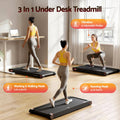 Everfit 4in1 Vibration Walking Pad Treadmill Under Desk 380mm Black