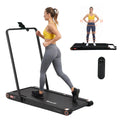 Everfit Walking Pad Treadmill 4in1 Vibration Under Desk 380mm Black
