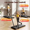Everfit Walking Pad Treadmill 4in1 Vibration Under Desk 380mm Black