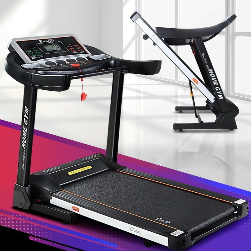 Everfit Electric Treadmill Auto Incline 450mm Home Gym Fitness