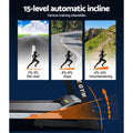 Everfit Electric Treadmill Auto Incline 450mm Home Gym Fitness