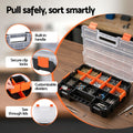 Giantz 3 Pack Tool Box Organizer Hardware Storage Small Parts