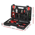 Giantz 70pc Tool Kit Set Hard Case Black Household Repair Box