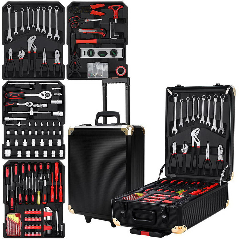 Giantz 816pcs Tool Kit Trolley Case Mechanics Box Toolbox