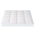Giselle Bedding 1500GSM Bamboo Pillowtop Mattress Topper 10cm Thick Pad for Back Pain Relief, High Loft Cooling Underlay for Dorm & Guest Bed, 45cm Deep Pocket Double