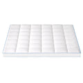 Giselle Bedding 1500GSM Bamboo Pillowtop Mattress Topper 10cm Thick Pad for Back Pain Relief, High Loft Cooling Underlay for Dorm & Guest Bed, 45cm Deep Pocket King