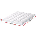 Giselle Bamboo Mattress Topper Queen 1500GSM 10cm Pillowtop Cooling