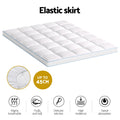 Giselle Bamboo Mattress Topper Queen 1500GSM 10cm Pillowtop Cooling