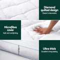 Giselle Bamboo Mattress Topper Queen 1500GSM 10cm Pillowtop Cooling