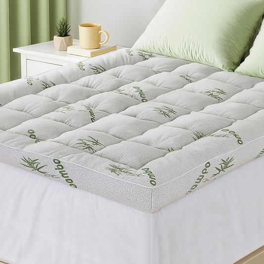 Giselle 1500GSM Bamboo Mattress Topper Pillowtop 11cm DOUBLE 45cm Pocket