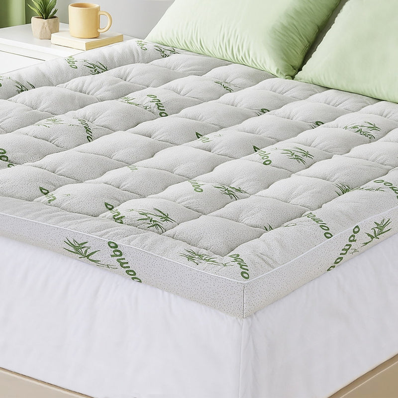 Giselle 1500GSM Bamboo Pillowtop Mattress Topper KING 11cm Deep Pocket