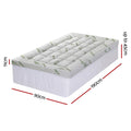 Giselle 1500GSM Pillowtop Mattress Topper Bamboo Single 11cm