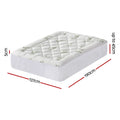 Giselle 5cm Pillowtop Mattress Topper 1000GSM Bamboo DOUBLE