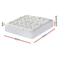 Giselle 5cm Pillowtop Mattress Topper 1000GSM Bamboo KING