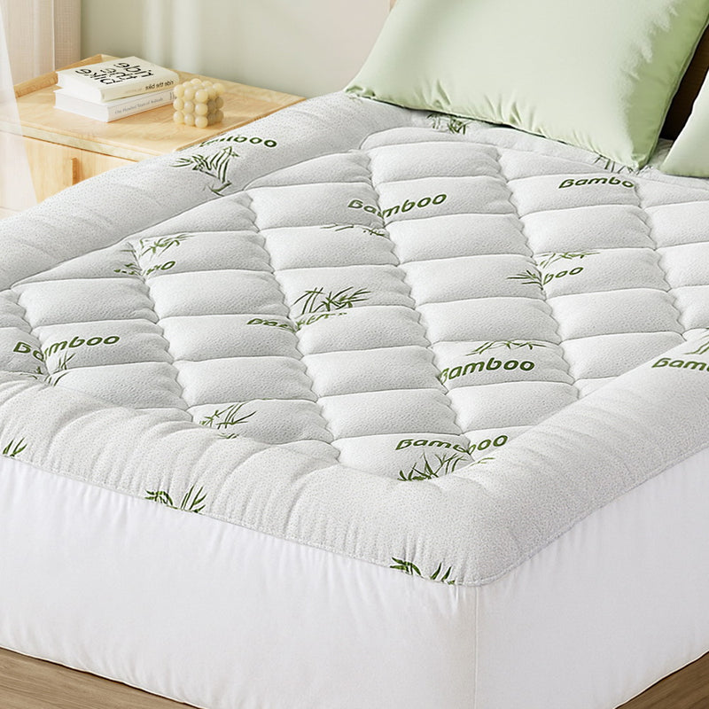 Giselle Mattress Topper 5cm Pillowtop QUEEN 1000GSM Bamboo Cooling